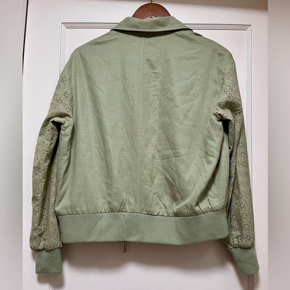 7 For All Mankind Green Bomber Jacket NWOT - Picture 5 of 6